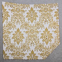 Vintage Wallpaper Sample Sheet Demask French Country Luxury Crafting Dol... - £7.81 GBP