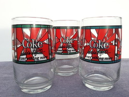 Set of 3 Vintage Coca-cola Glasses -  Stubby Style - Very Unique - $45.00