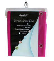 EVA Shower Curtain Liner Water-Resistant Metal Grommets  72&quot; x 72&quot; Hot Pink - $9.89