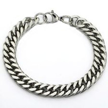 8 Inch Stainless Steel  Curb Bracelet BSB-1014 - £11.79 GBP