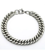 8 Inch Stainless Steel  Curb Bracelet BSB-1014 - £11.84 GBP
