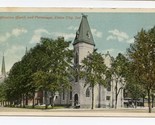 Christian Church and Parsonage  Union City Indiana Postcard 1934 - $8.91