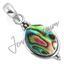 Traditional Jewelry Natural Abalone Shell Sterling Silver 925 Pendant - $28.73