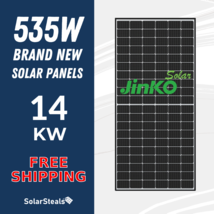 14kW New Jinko Solar Tiger Pro 72HC-TV JKM535M-72HL4-TV 535W Mono 535 Wa... - $5,400.00