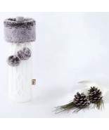 UGG Wine Bottle Holder Knit With Faux Fur &amp; Pom Poms Holiday Xmas - $18.88 CAD