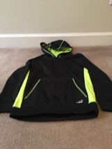 BCG Boys Black Neon Green Pullover Hoodie Sweatshirt Size XS - $41.03