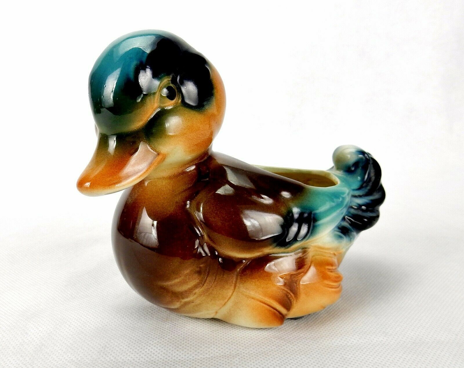 China Duck Planter Colorful Duck Shaped Planter 7&quot;x 5&quot; Tall Farmhouse De... - $6.81