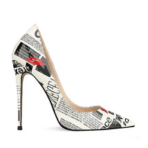 An fashion sexy banquet high heels hip hop letters graffiti shallow mouth pointed large thumb200