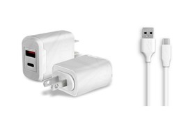 Wall Home Charger+Usb For Samsung Galaxy Tab A7 Lite Tablet Sm-T227U T227 (2021) - £31.35 GBP