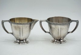 Rogers Arbor Sugar &amp; Creamer Set Silver Plate - $24.74