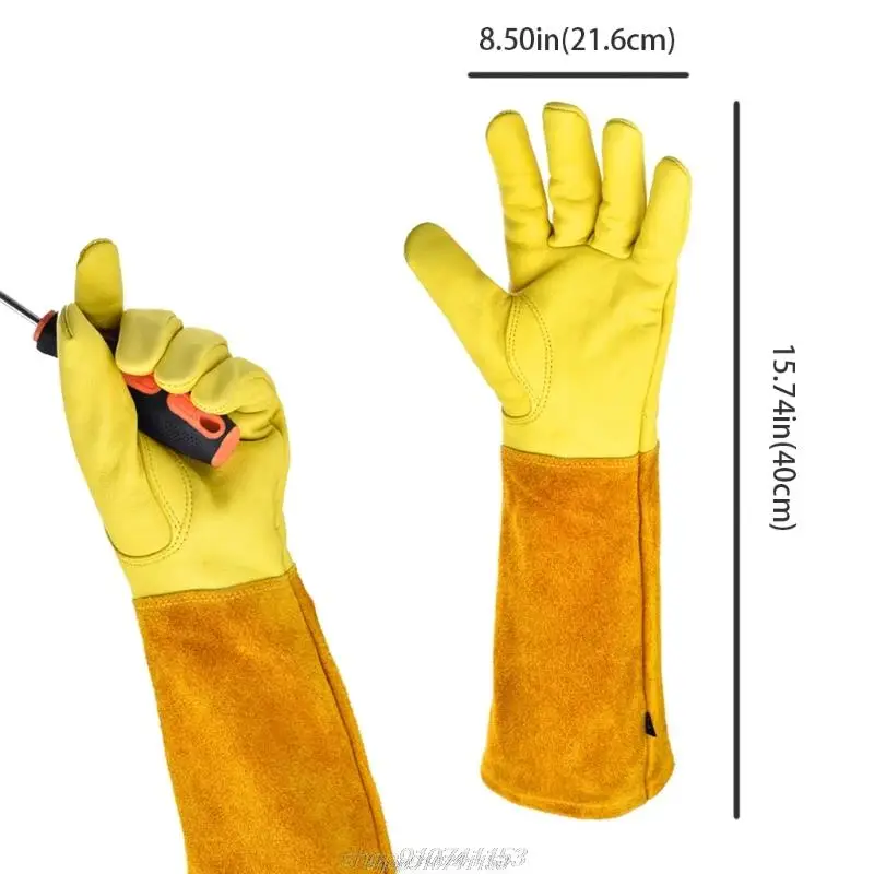 Anti-puncture Gardening Gloves Rose Pruning Gloves n Leather Puncture Resistance - £211.98 GBP