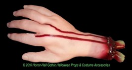 Realistic Life Size Bloody Gory Severed Arm Hand Body Part Halloween Horror Prop - £7.48 GBP