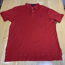 Polo Ralph Lauran Custom Fit Shirt Solid Red Adults Size L Mens - $404.11 MXN