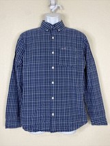 Hollister Men Size S Blue Plaid Button Up Shirt Long Sleeve Pocket - £5.75 GBP