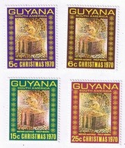 Stamps Guyana Christmas 1970 MLH - $1.44