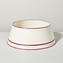 26&quot; Banded Metal Christmas Tree Collar Cream/Red - Hearth &amp; Hand with Ma... - £47.12 GBP