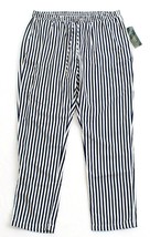 Lauren Ralph Lauren Blue &amp; White Stripe Drawstring Pants Women&#39;s NWT - $108.99