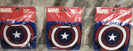 Captain America Marvel Adult Lot Of 3 Fabric Face Mask Red/White/Blue NEW-SHIP24 - £11.96 GBP
