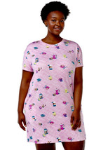 Joyspun Womens S/M Completely Pink Coffee Theme Soft Sleepshirt With Pockets - £7.07 GBP