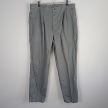 Wrangler Mens Timber Creek Gray Classic Fit Flat Front Pants Size 36x32 - $28.85