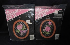 2 Packs Vintage Banar Designs Needlepoint Cross Stitch Rose / Flower In Frame - £11.21 GBP