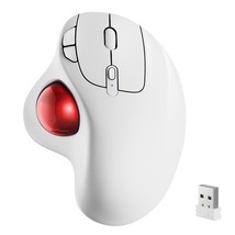 Wireless Trackball Mouse, Rechargeable Ergonomic Mouse, Easy Thumb Control, Prec - £35.16 GBP