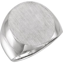 Sterling Silver 20 x 17 MM Men&#39;s Solid Signet Ring - £231.01 GBP+