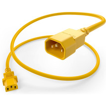 UNC Group PWRC13C1402FYLW POWER CORD C13 - C14, 18AWG, 10AMP, 250V, SVT ... - $25.33