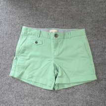 Banana Republic City Chino Shorts Womens Size 4 Jade Green Cuffed Pockets Casual - £13.22 GBP