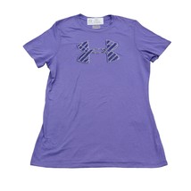Under Armour Shirt Womens S Purple Heat Gear Loose Fit Short Sleeve Tee - $18.69