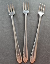 Oneidacraft Deluxe HEART OF SWEDEN Stainless 3 Cocktail Seafood Forks - £17.12 GBP