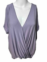 New Excuse Me I Have To Go Women’s Small Purple Wrap Tee Shirt Top - AC - £11.35 GBP