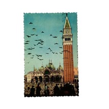 The Church of S Marco and Tower Bell Postcard Vintage 1958 Used - £3.95 GBP