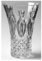 Vtg Crystal Waterford &quot;Garnon&quot; 7-7/8” Flared Vase w Label Ireland Gl. Glass - £27.69 GBP