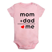mom+Dad=me I&#39;m Not Baby Funny Bodysuit Newborn Unisex Baby Romper Infant Outfits - £8.33 GBP