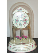 Quartz Dome (Anniversary) Clock, roses on rotating pendulum,  Serenity P... - £62.20 GBP