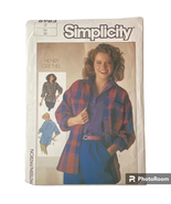 1985 Simplicity 6983 Misses Shirt 6 Henry Grethel Button Tab Sleeve Craf... - £7.76 GBP