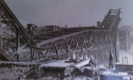 Vintage Photo;Destroyed And Collapsed Bridge ; From WW2; Circa 1943 - £11.72 GBP