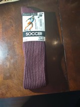 Twin City Maroon Adult Soccer Socks large Size 10-13 W Fold Down Cuff-NE... - $24.63