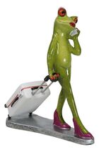 Airport Sky Traveler Lady Frog Wearing Red Heels And Pulling A Suitcase ... - €23,33 EUR
