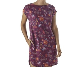 Patagonia June Lake Dress Arrow Red Floral Artsy Birds Short Sleeve Small - £27.39 GBP