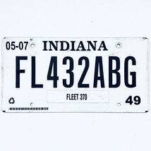 2007 United States Indiana Marion County Fleet License Plate FL432ABG - $12.86