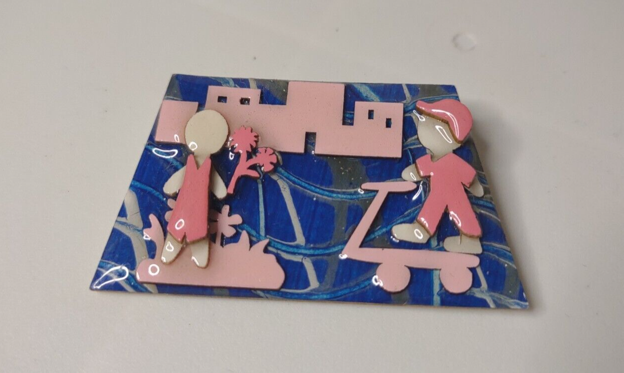 Pink And Blue Little People Pin By Lucinda - £23.98 GBP