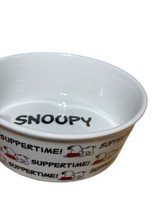 Peanuts Snoopy Dog or Cat Food Dish Suppertime! Ceramic Bowl 5&quot; Gibson - £15.43 GBP