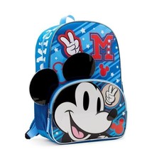 Disney Mickey Mouse 17&quot; Unisex Large Backpack Laptop Sleeve Mickey Ears NEW - £17.21 GBP