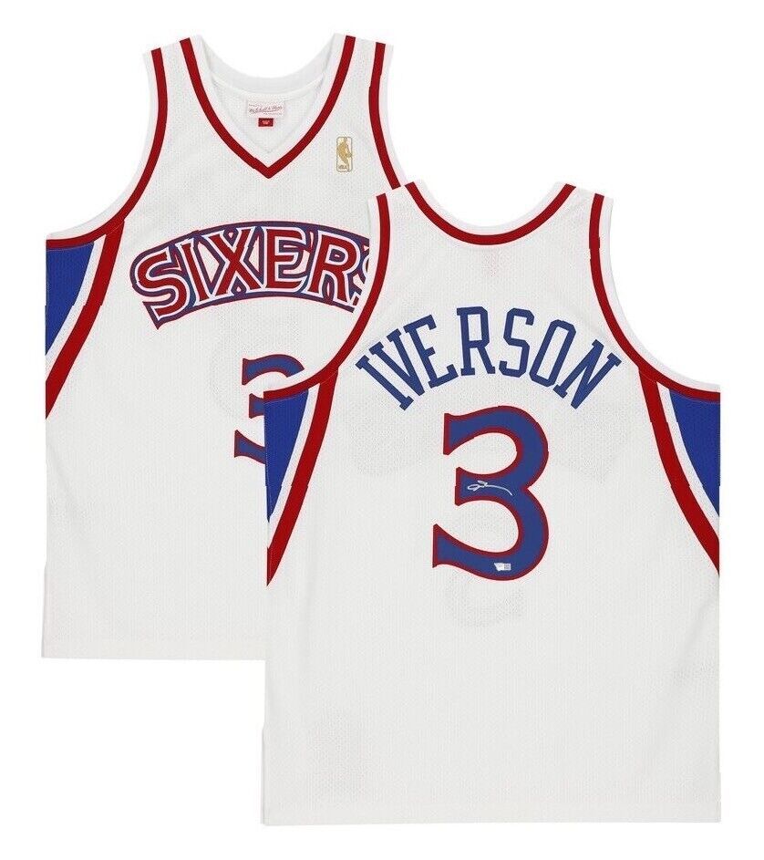 Primary image for ALLEN IVERSON Autographed Philadelphia 76ers White Authentic Jersey FANATICS