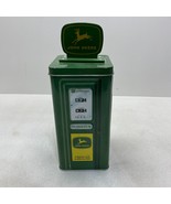 John Deere Vintage Style Petroleum Gas Pump Metal 9” Lidded Coin Bank Tin Box Co - $8.56