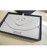 Department Store Diamond Accent Silver Core Heart Necklace Set C503 $200 - $1,827.60 MXN
