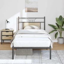 vidaXL Bed Frame Sonoma Oak Engineered wood and steel Small Single - $158.94