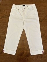 Not Your Daughters Jeans NYDJ Crop White Selvedge Women Sz 8 High Rise L... - $24.75